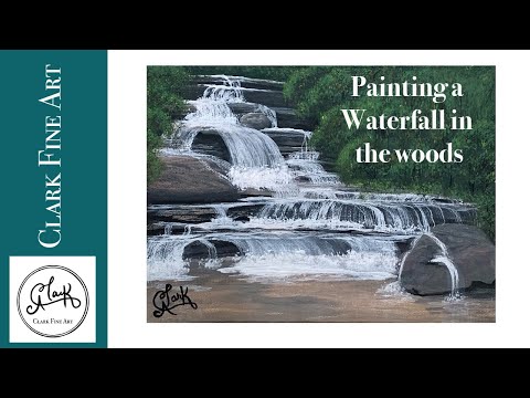 Paint with Me - Waterfall Painting