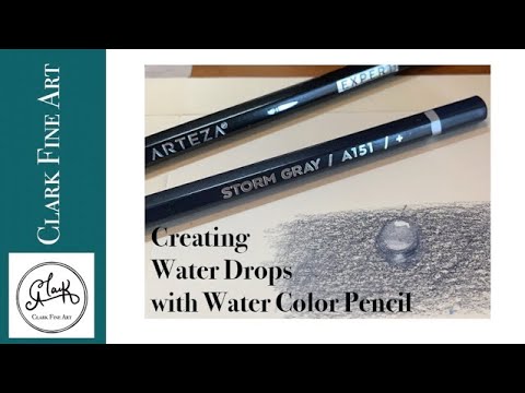 Creating Realistic Water drops in watercolor pencil.