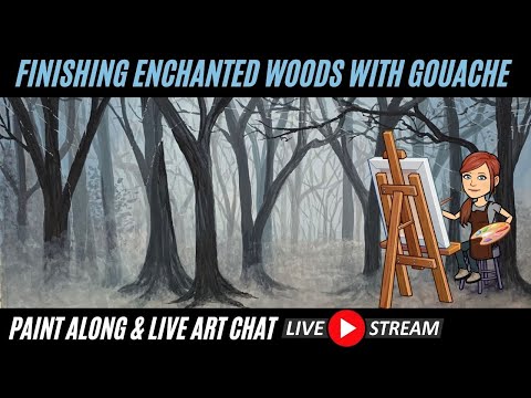Enchanted Woods Painting With Miya Gouache - Live Art Chat - Part 3